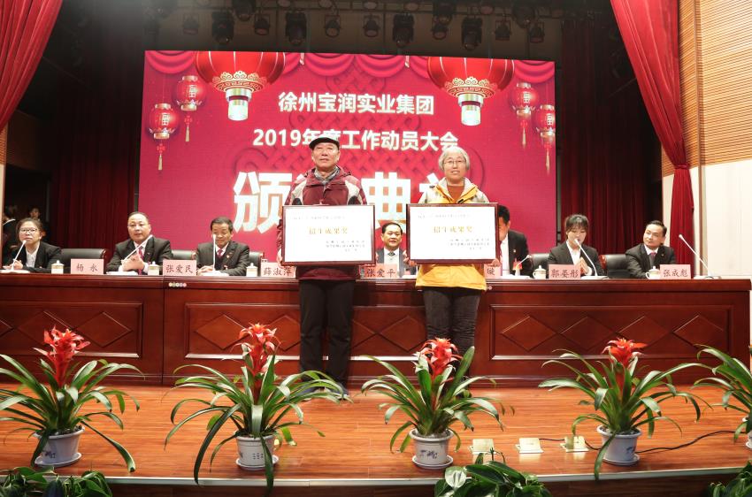 开运体育（中国）有限公司2019年度工作动员大会---集团公司领导为先进单位和先进个人代表颁奖